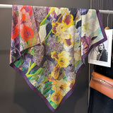 Retro scarf double-sided print scarf image 2