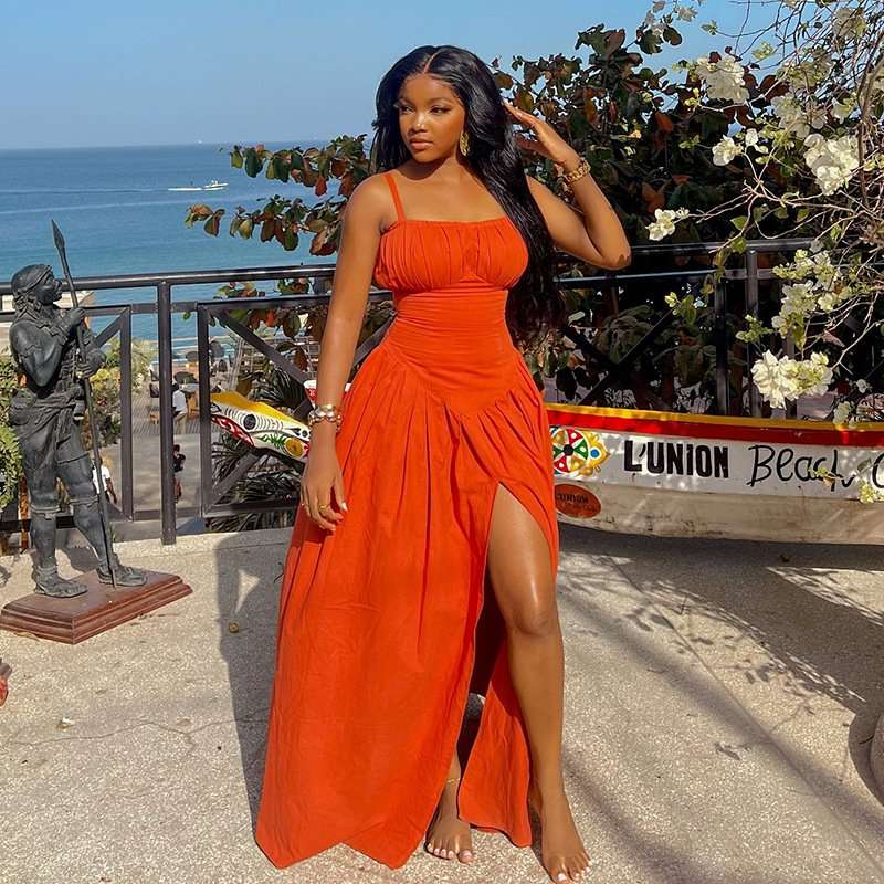 Spaghetti Strap Maxi Dress image 1