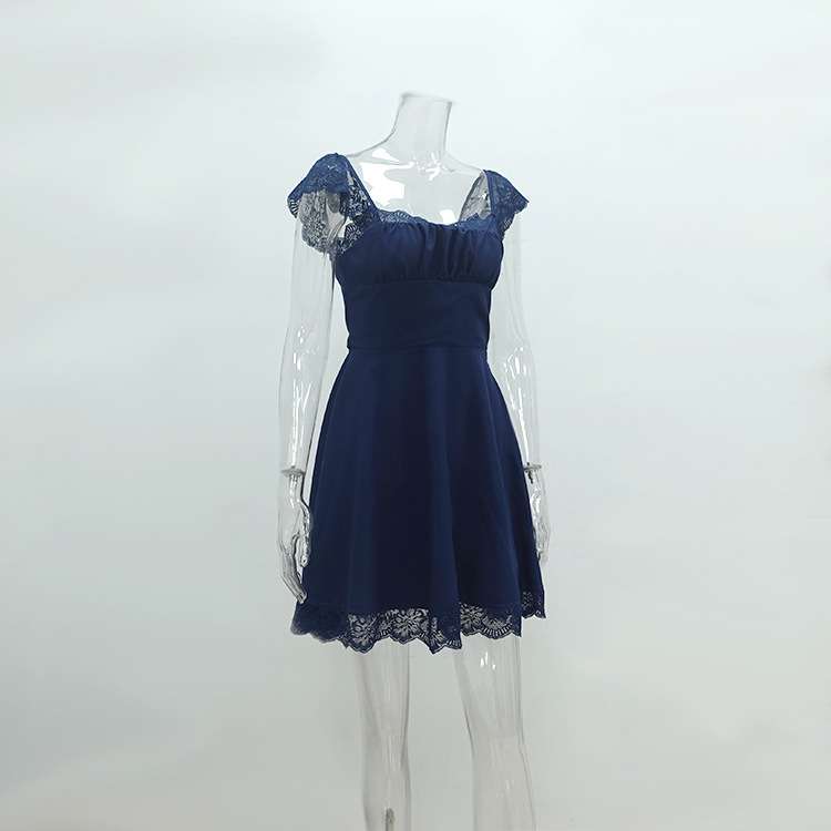 Lace-Trim A-Line Dress image 6