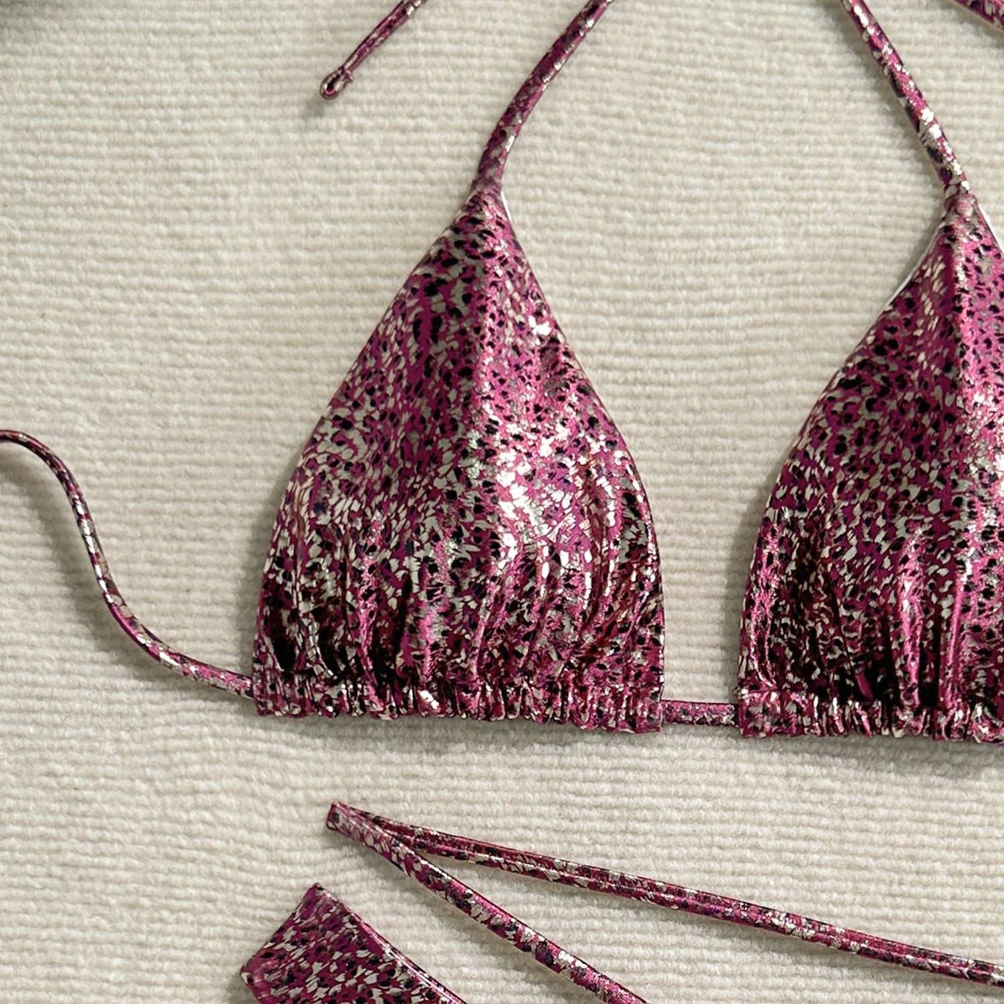 Glitter Bikini with Cutout Details image 5