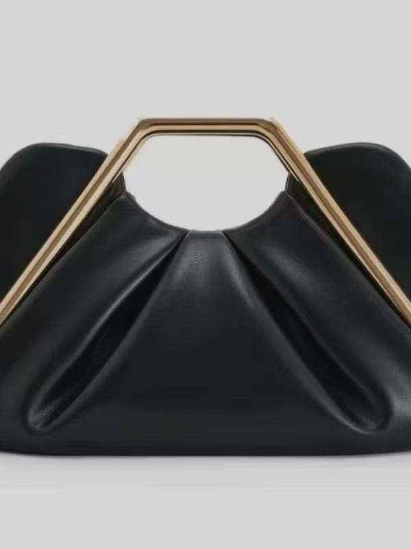 Elegant Handbag with Gold Accent