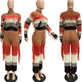 Boho Fringed Knit Two Piece Set image 8