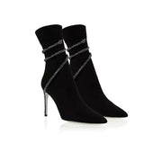 Black Ankle Boot studded rhinestones - 5.5.5.5, Black image