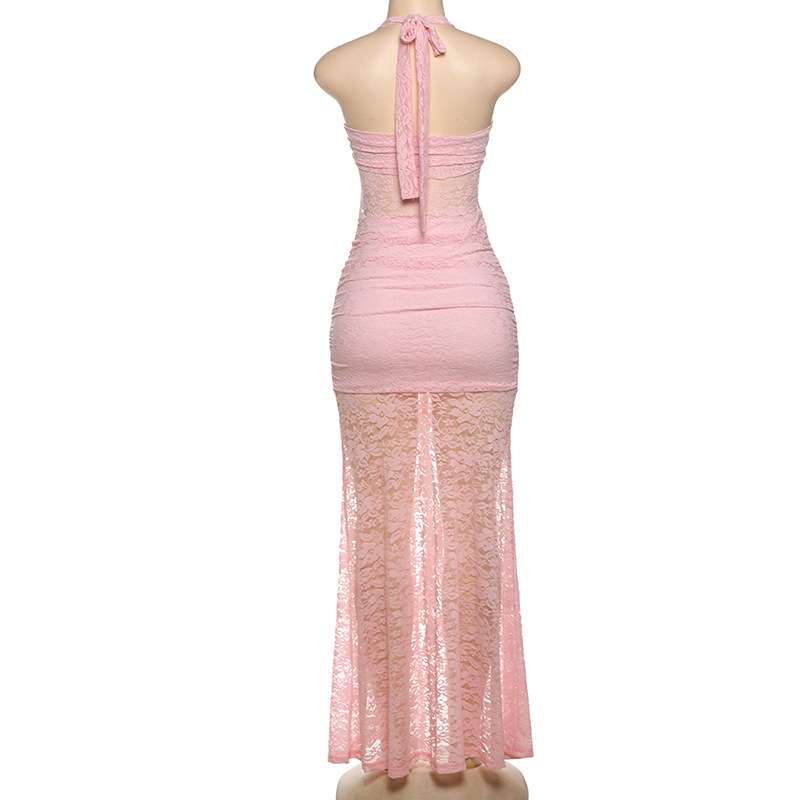 Elegant Lace Halter Dress image 6