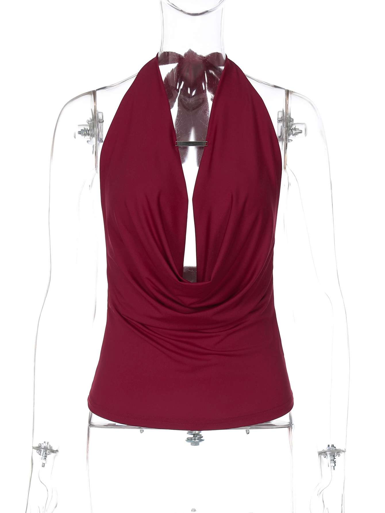 Elegant Draped Halter Top image 1