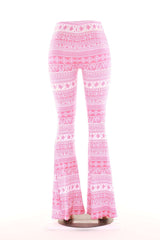 Ethnic Boho Pattern Bell Bottom Flared Pants image 4