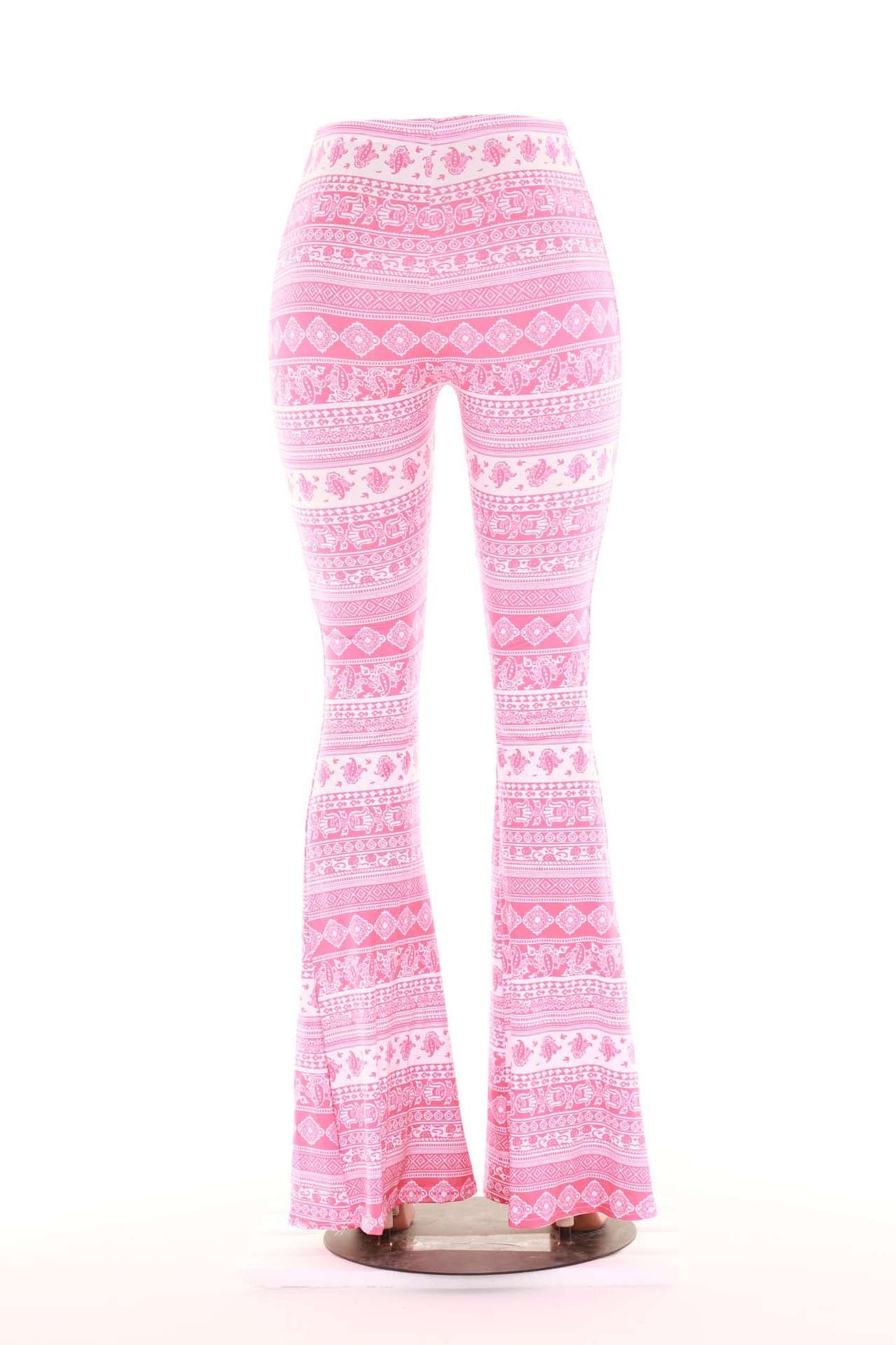 Ethnic Boho Pattern Bell Bottom Flared Pants image 4