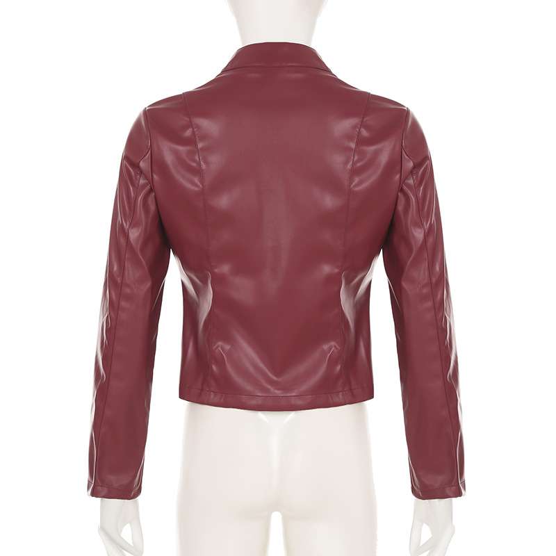 Fitted Biker Jacket with Zipper Pockets image 7