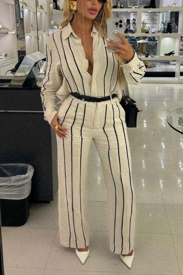 My Moment Classic Stripe  Pant Set image 0