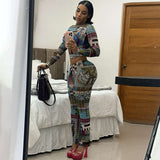 Colorblock Cropped Co-ords Set image 1