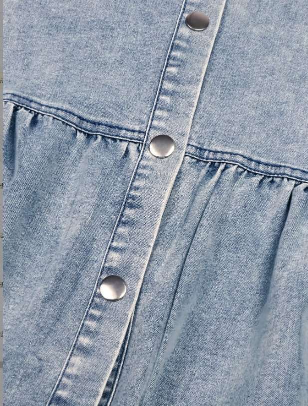 Puff Sleeve Button-Down Mini Dress image 5