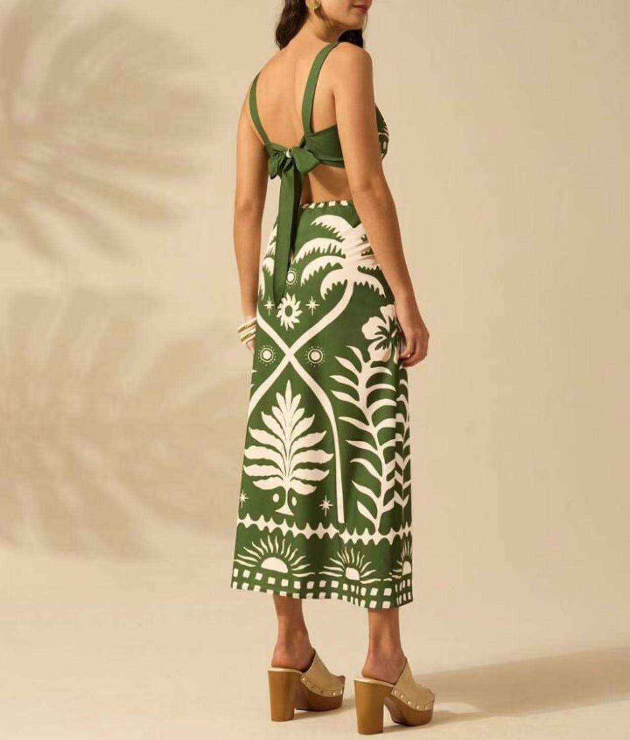 Tropical Print Two-Piece Set image 3