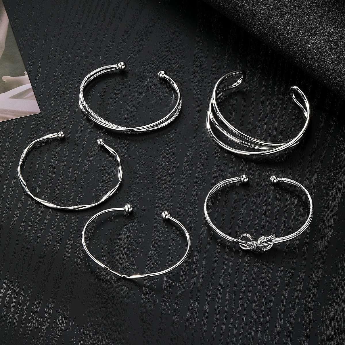 Mixed Design Bangle Bracelet image 3