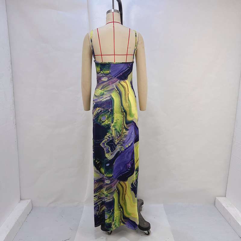 Vibrant Abstract Pattern Maxi Dress image 3