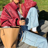 Long Sleeve Turn-down Collar Zip Front Coat image 3