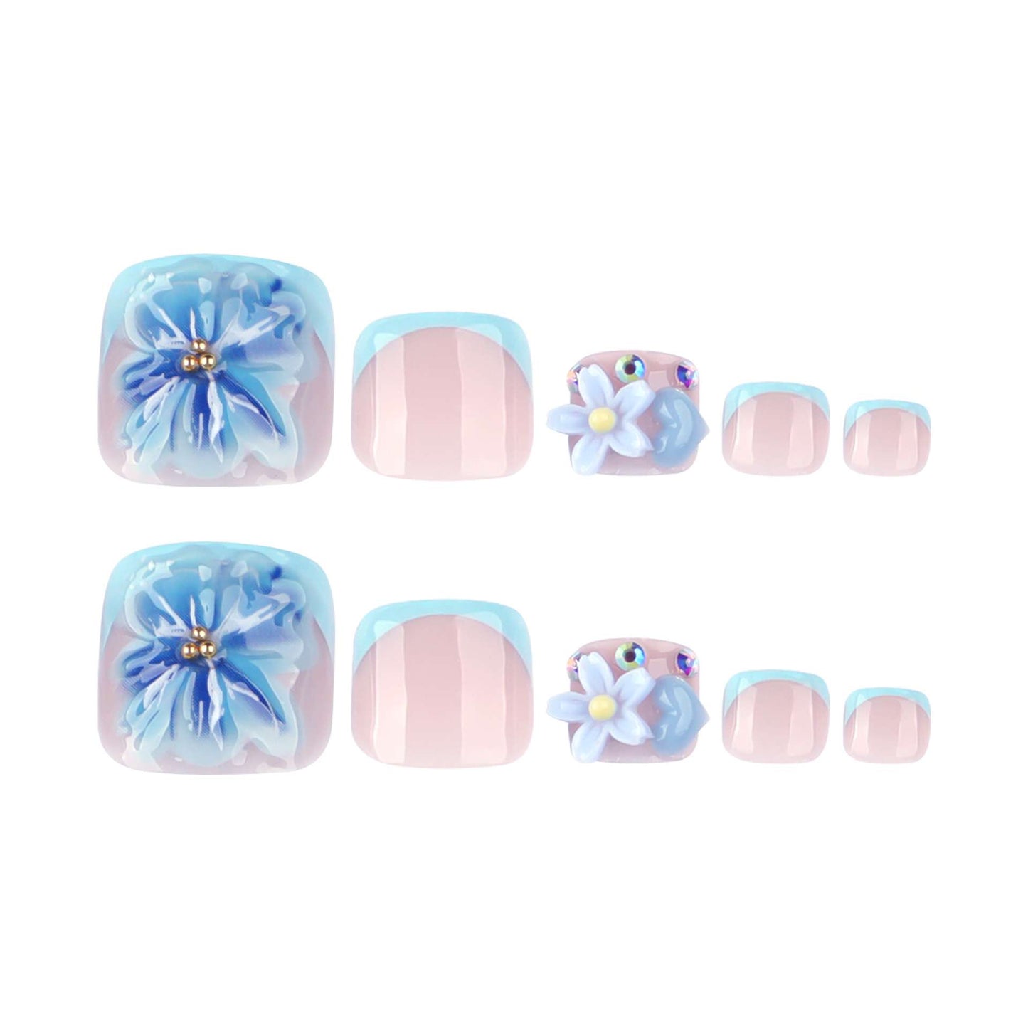 Floral Nail Art with 3D Flower Accents image 4