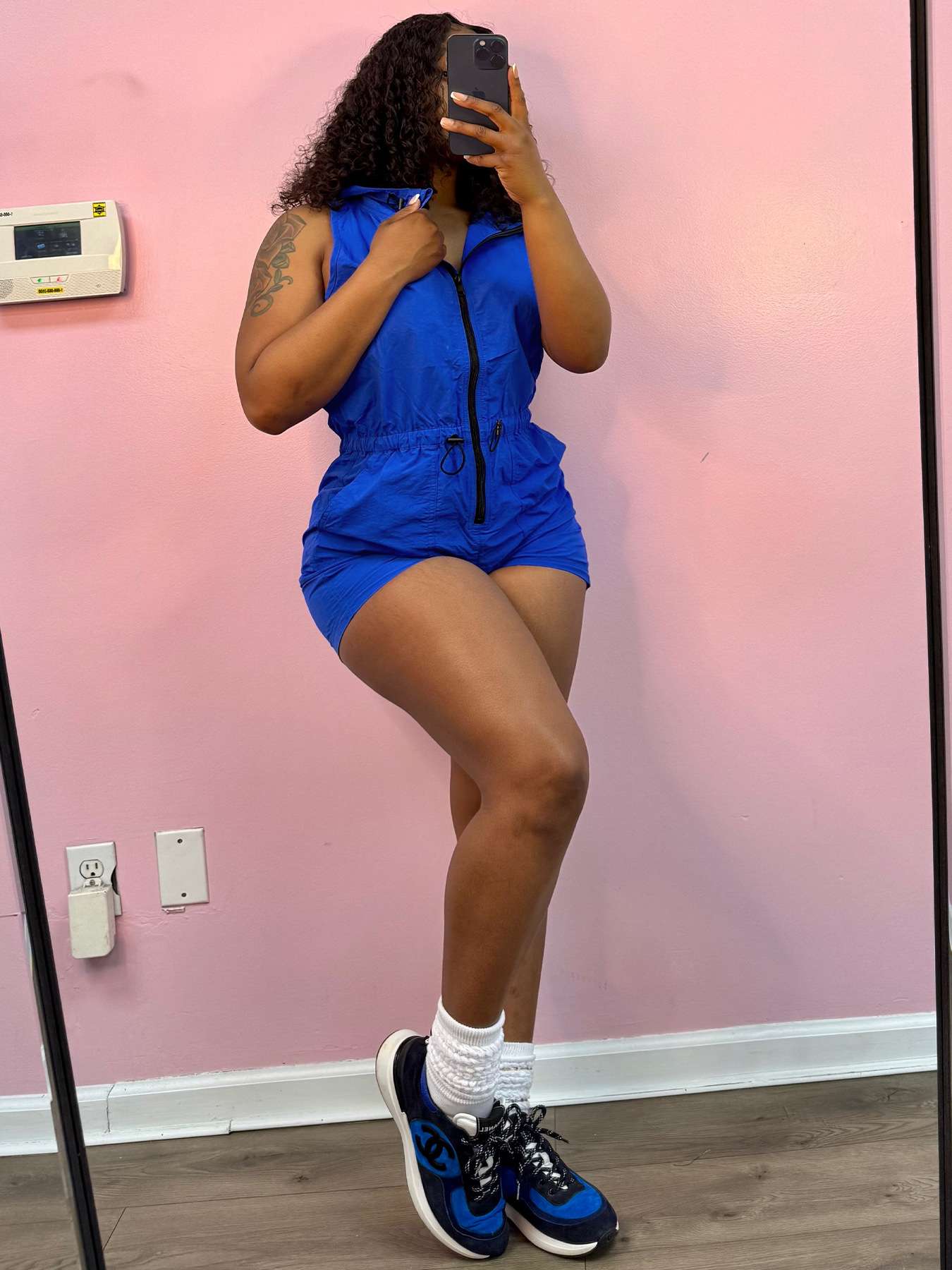 Vibrant Sleeveless Jumpsuit - L, Blue image