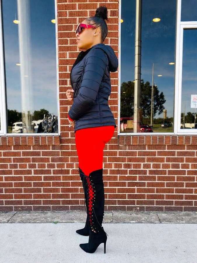 Black Puffer Hooded Jacket image 3