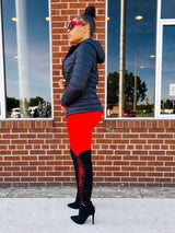 Black Puffer Hooded Jacket image 3