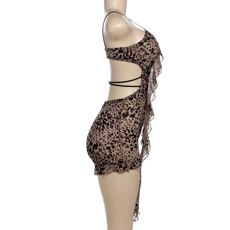 Leopard Print Cut-Out Mini Dress image 7