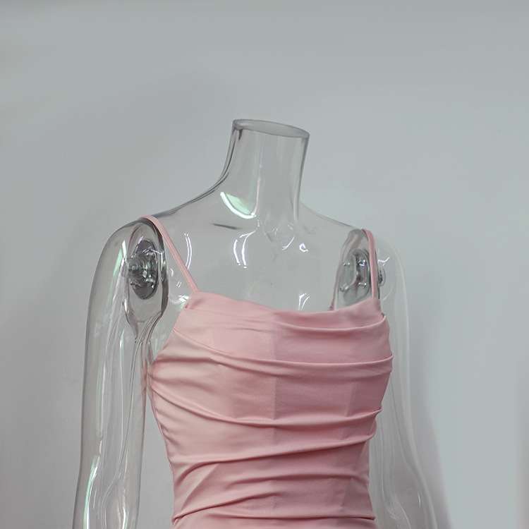 Ruched Bodycon Dress with Spaghetti Straps image 4