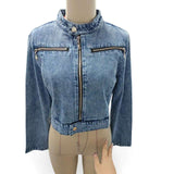 Light-Wash Jacket with Zipper Details image 2