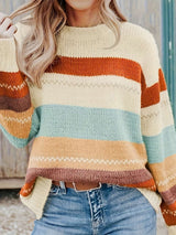 Colorful Striped Knit Sweater image 1