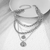 Stylish Multilayer Chain Pendant Necklace image 3