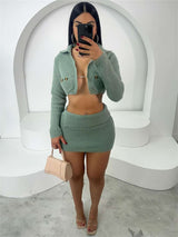 Solid Knit Skirt Set image 0