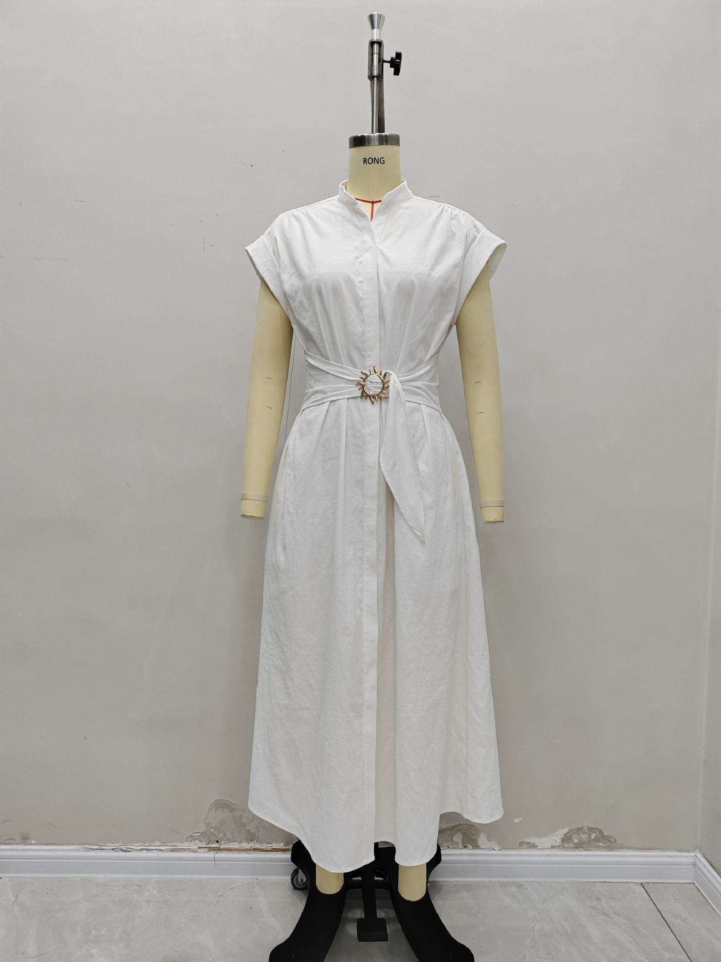 Sleeveless Maxi Dress with Belt Accent image 6