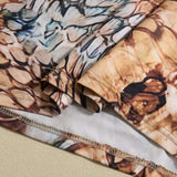 Abstract Print Double Layer Bodycon Dress image 4