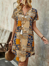 Bohemian Patchwork Floral Midi Dress image 5