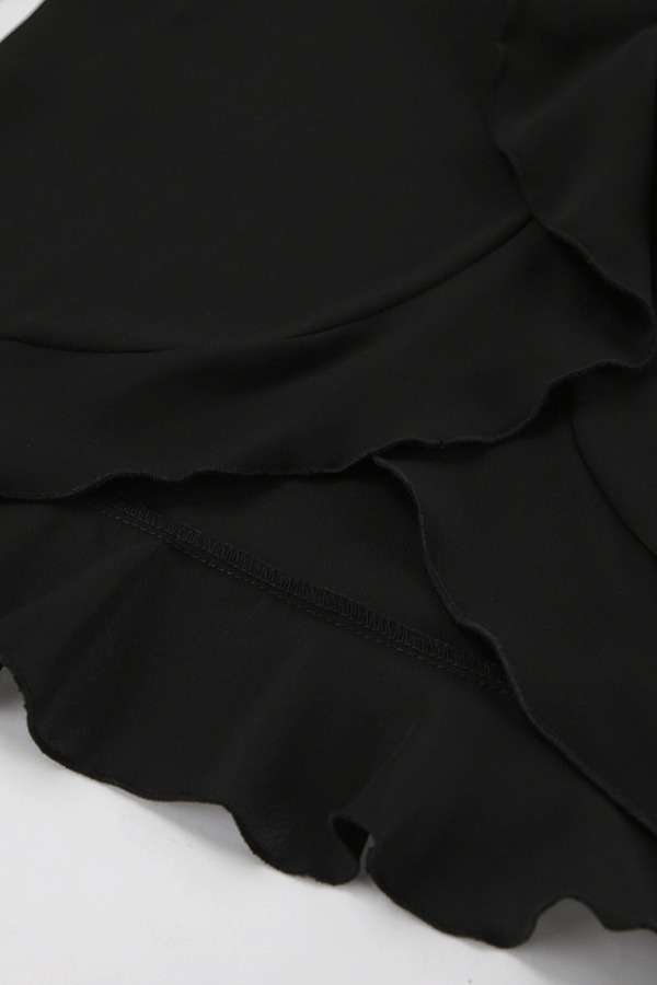 Midnight Elegance Sheer Ruffle Blouse image 6