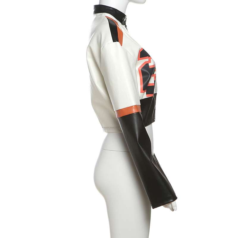 Patchwork Cyber Racer Jacket image 5