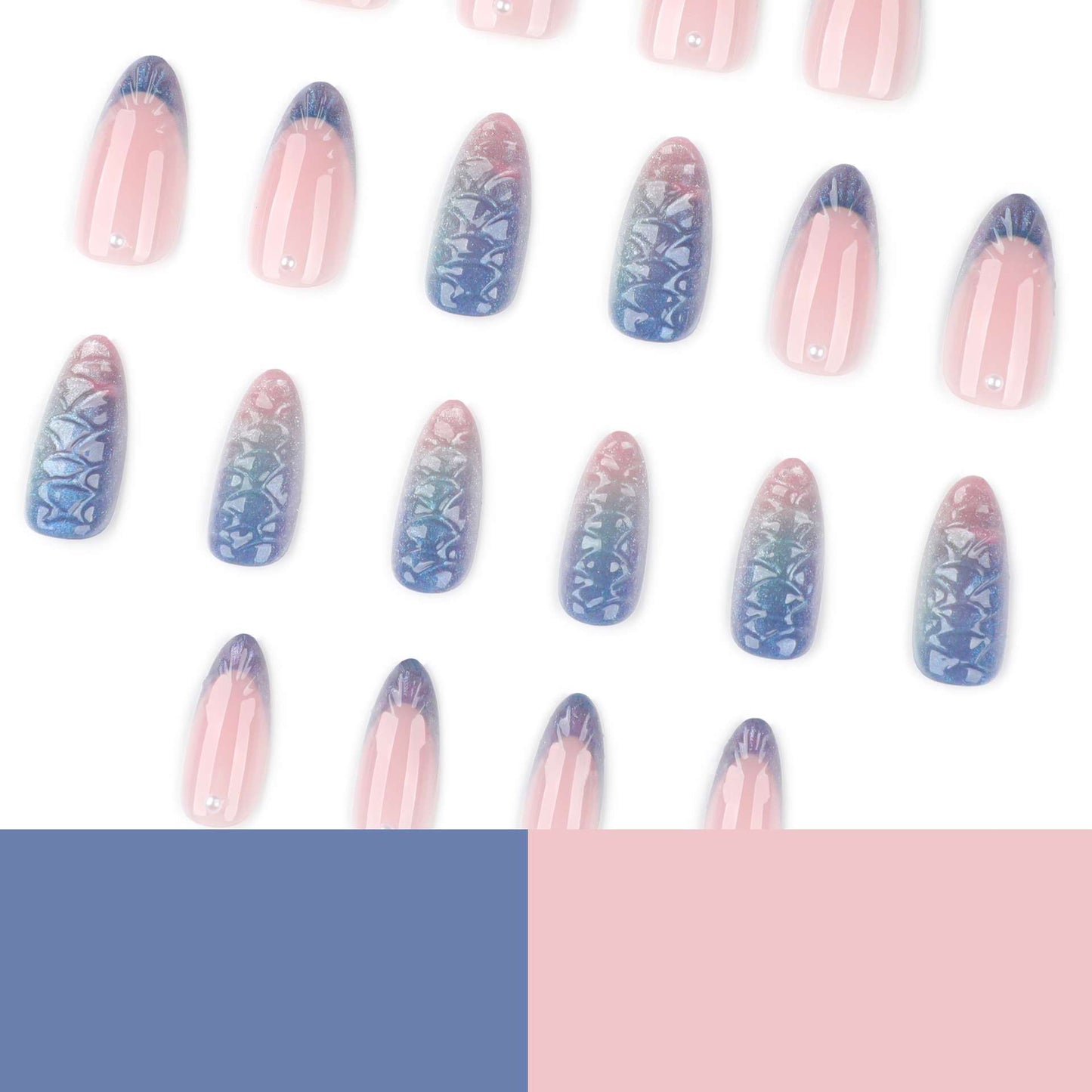 Holographic Mermaid-Style Nail Art image 1