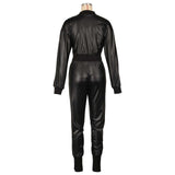 Top Priority Zippered Cropped Jogger Set image 6