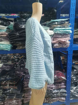 Knit Cardigan Cable Sweater Loose Front image 3