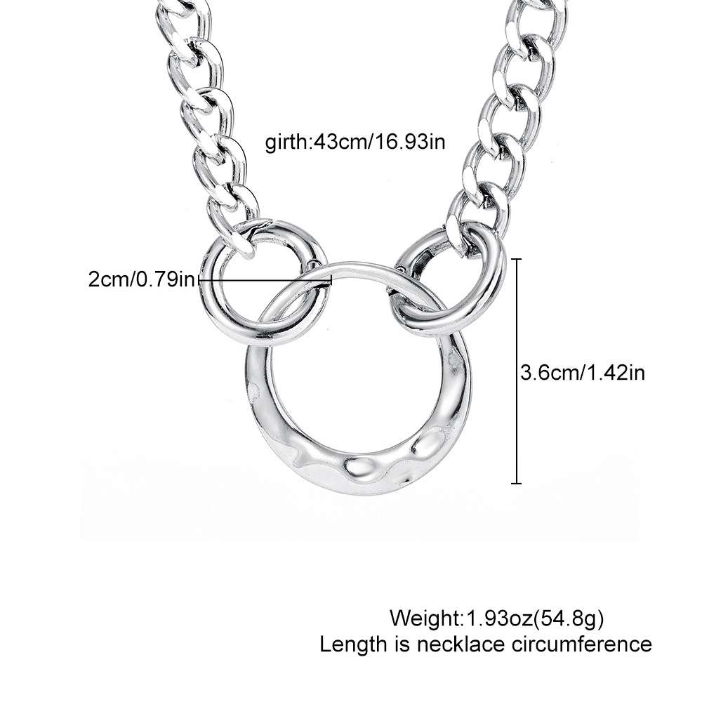 Silver Chain Necklace with Pendant image 2