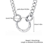Silver Chain Necklace with Pendant image 2