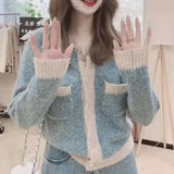 Cozy Colorblock Knit Cardigan image 3