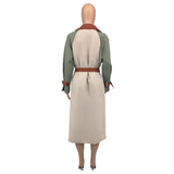Stylish Color-Block Trench Coat image 3