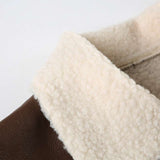 Fur Trim Collar Zipper Bomber Jacket image 5