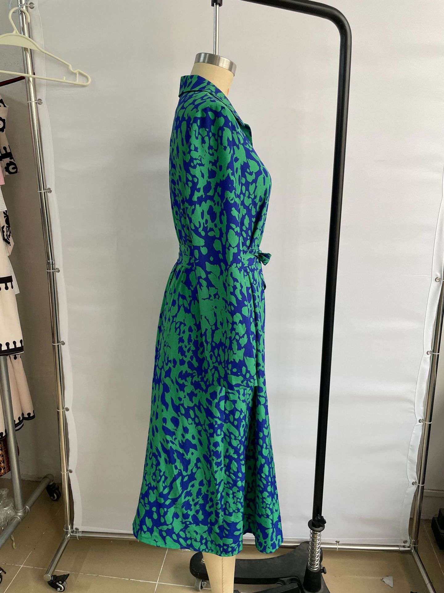 Animal Print Button-Front Maxi Dress image 6