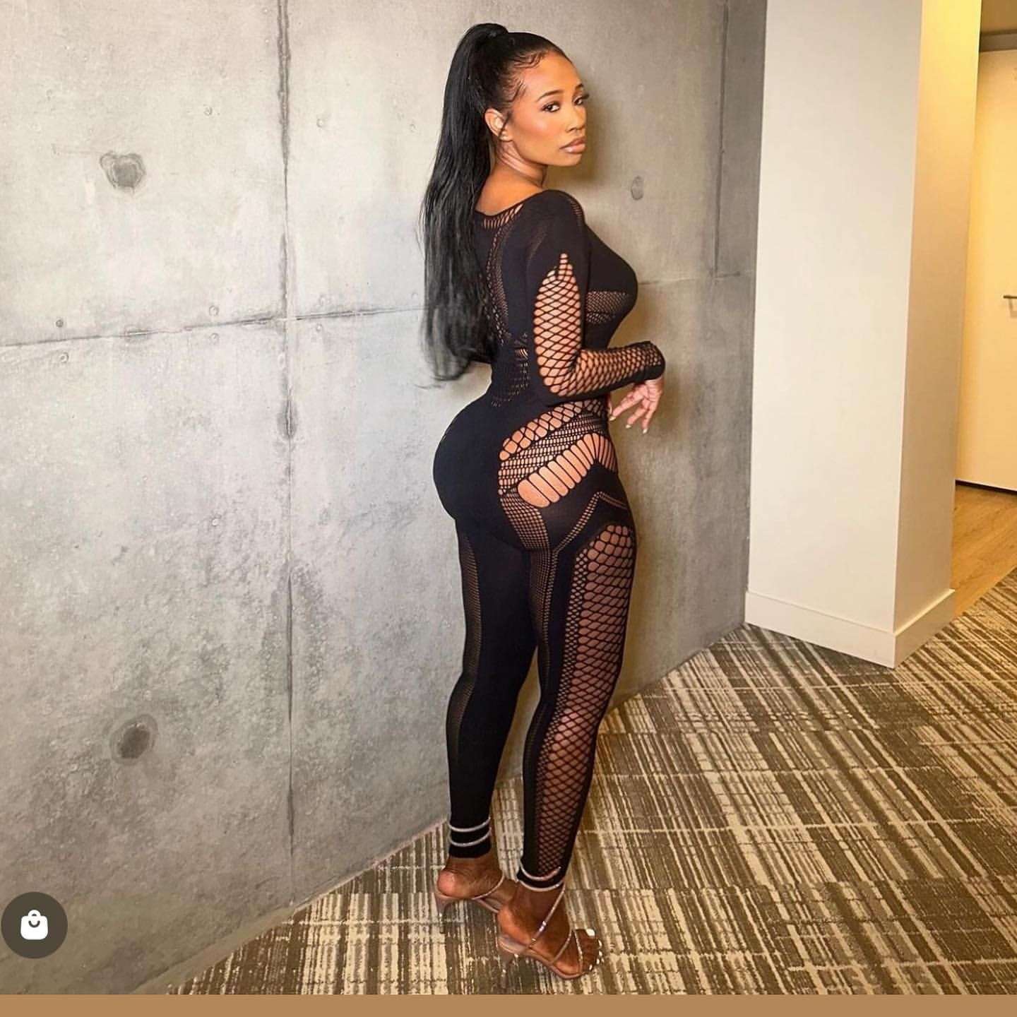 Fierce Web Mesh Jumpsuit image 1