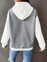 Cozy Quilted Colorblock Hoodie Sweater image 5