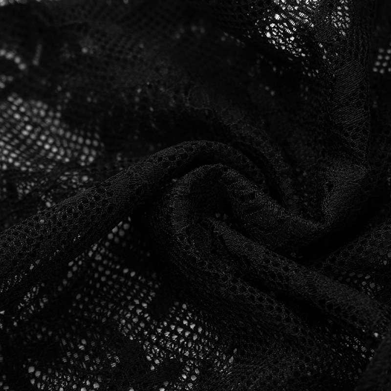 Floral Lace Long-Sleeve Overlay Top with Ruched Bust image 3