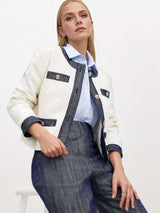 Tweed Jacket with Gold Button Details image 2