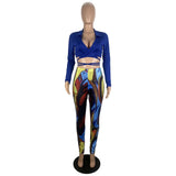 Wrap V Neck Tie-wrap Cropped Pant Sets image 2