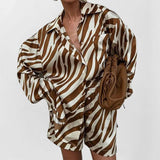 Oversized Animal Print Shirt & Shorts Set image 4