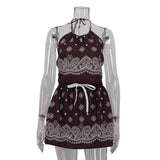 Boho Style Sleeveless Crop Top and Shorts Set image 6